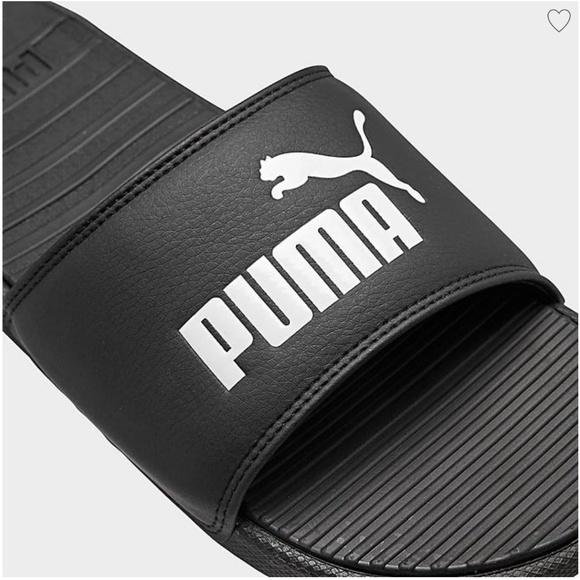 New Men's Puma Cool Cat Slides Sandals Black Colored Size 13 - Picture 3 of 15